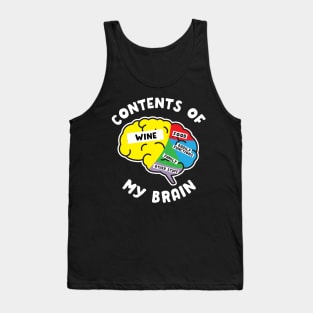 Contents of my Brain - Wine Tank Top